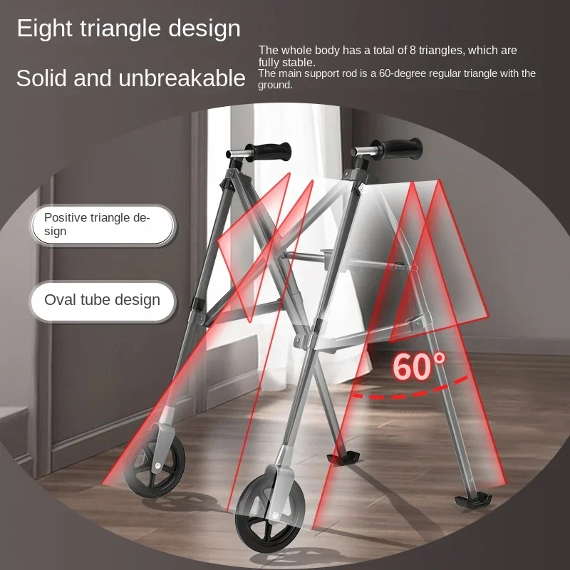 Walking Aid for Elderly Rehabilitation Power-assisted Walker with Handrails Elderly Training Walking Frame for Recovery 4