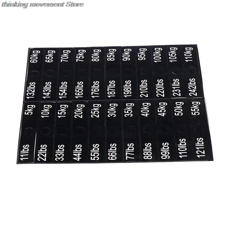 1 Sheet Weight Sticker Labels for Gym Equipment Accessories Power Equipment Label Numbers Sticker gym accessories