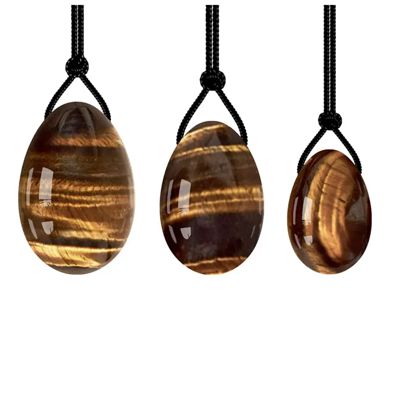 

Tiger Eye Stone Yoni Egg Kegel Fitness Equipment Vaginal Muscle Tightening Ball Massager Jade Massager Natural Rose Quartz Jade