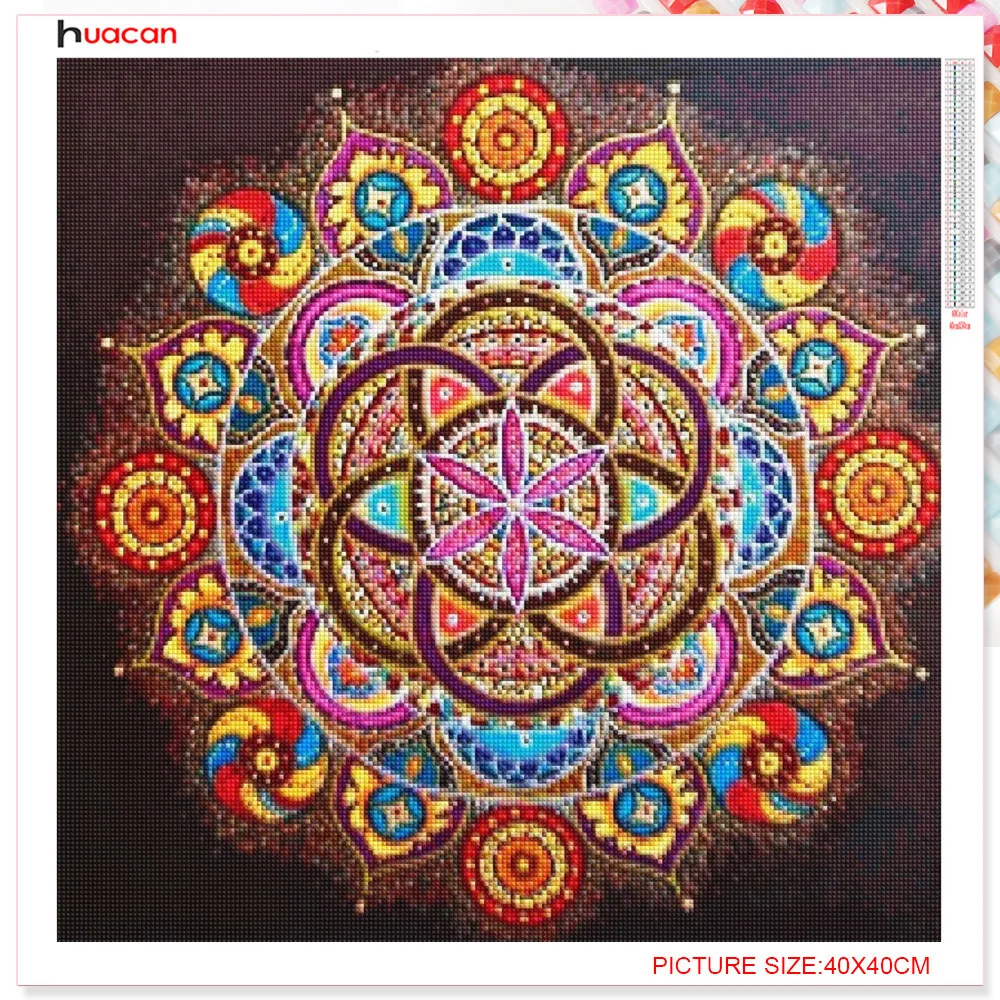 Huacan Full Square Diamond Painting Mandala 5D DIY Diamond Embroidery Home Decor Craft Kit diamond painting