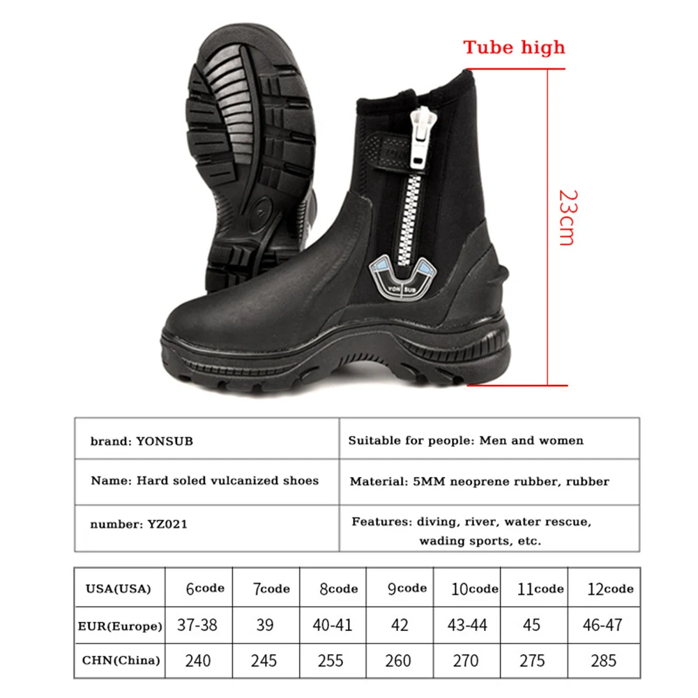 Diving Boots Neoprene Dive Boots Fishing Kitesurf Equipment Anti-Slip Rubber Sole Surf Scuba Diving Swimming 1 Pair water shoes aqua shoes diving shoes