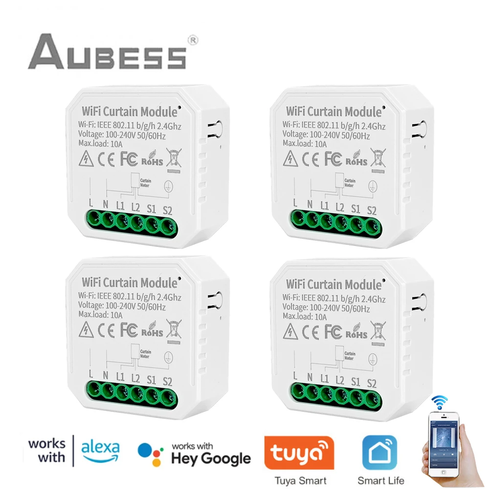 

Roller Shutter Curtain Automation Module Controller WiFi Blind Motor Switch Tuya SmartLife App Google Home Alexa Remote Control