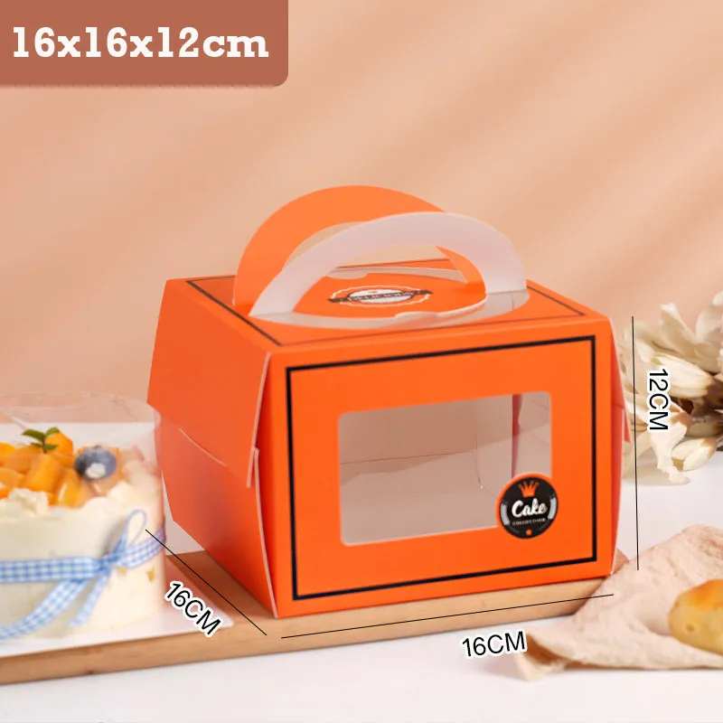 10Pcs Portable Handle Cake Boxes with Clear Window, Cupcake Pastry Cookie Dessert Packa... - SKU PHCB2332 - UGI Packaging