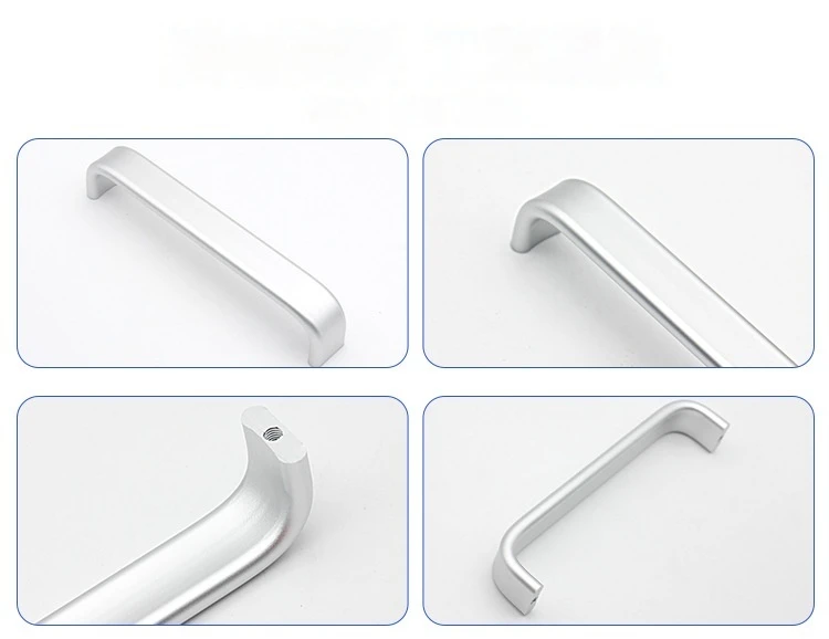 Description Picture 4 of itemBlack Silver Handles Space Aluminum Kitchen Door Cabinet Straight Handle Multiple Inches Pull Knobs Fashion Furniture Hardware