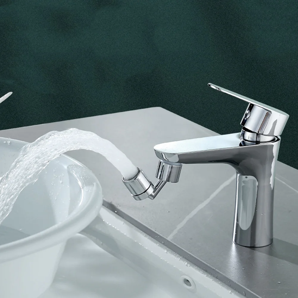 

1pc Bubbler 6.5x2.5cm Silver 720° Universal Faucet Rotatable Water Spout Bubbler Extension Spout Splash-proof Rocker Arm Faucets