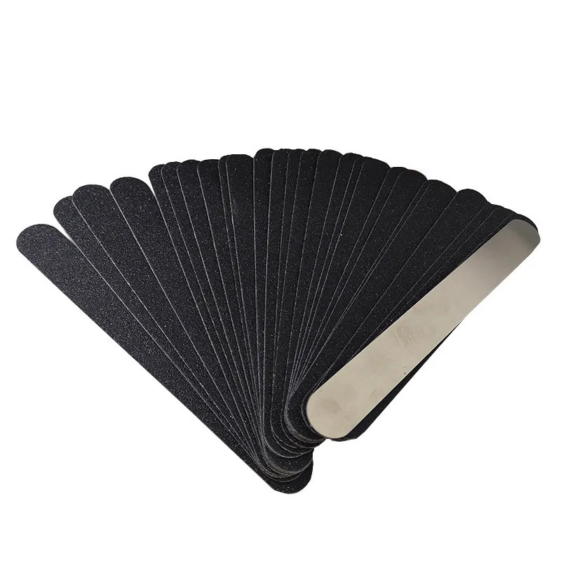 10pcs Double-sided Replacement Sand Paper Nail File With Metal Handle Nail Polish Sanding Buffer Strips Nail Polishing Manicure