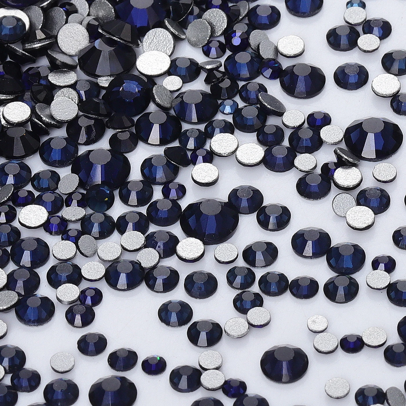Vibrant Mix Size Round Glass Rhinestones