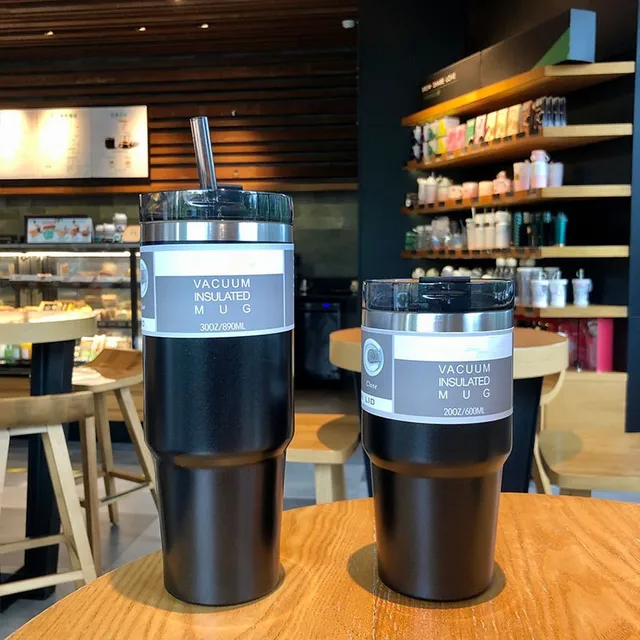 600/900ml Tumblers Double Wall Water Thermal termos Coffee Mug  Flasks Stainless Steel Thermoses 30oz 20oz Cup Bottle 3