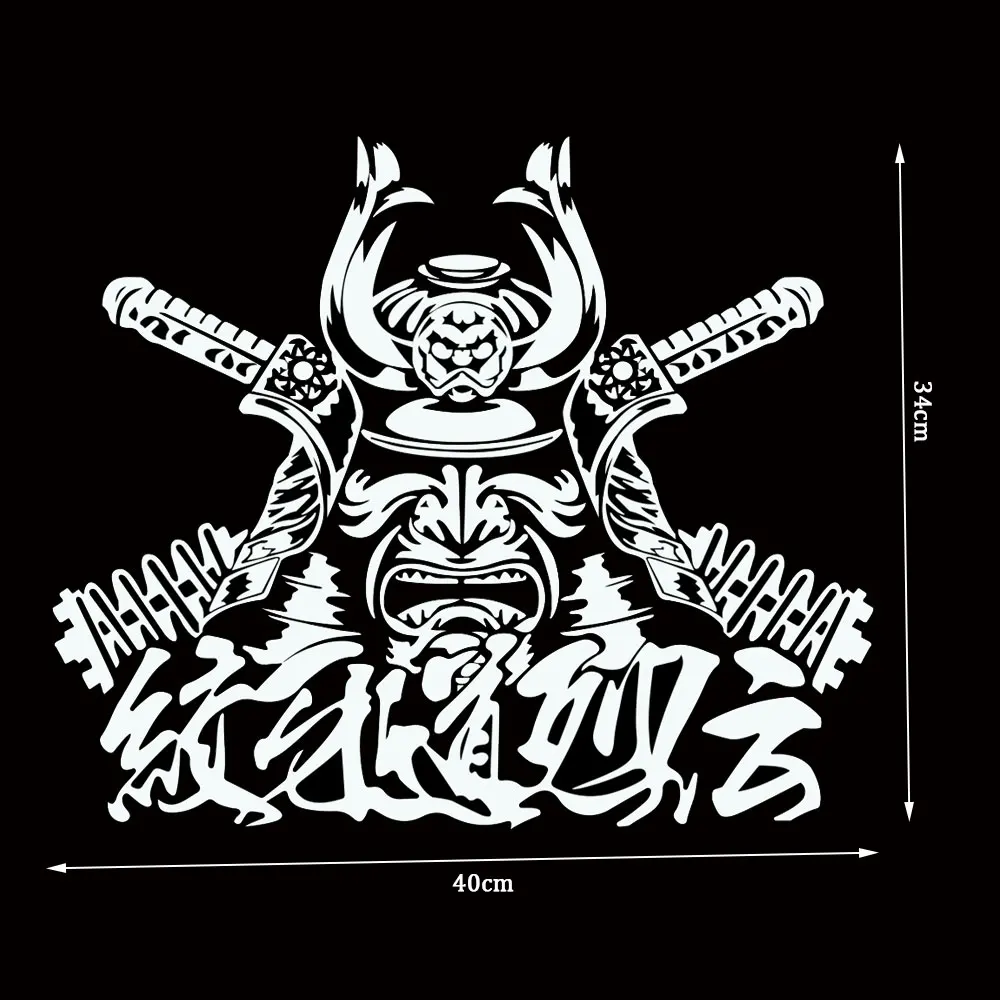 JDM Demon Slayer Japanese Samurai Kanji Car Stickers Decorative Rear Windshield Glass Body Doors Decals for Honda Toyota