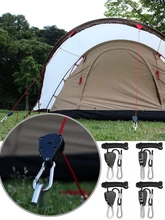 

2pcs/4pcs Pulley Rope Ratchet Kayak and Canoe Boat Bow Stern Rope Lock Tie Down Strap 1/8 Inch Heavy Duty Adjustable Rope Hanger