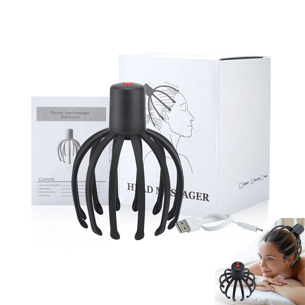 Head Massager Electric Octopus Claw Scalp Stress Relief Therapeutic