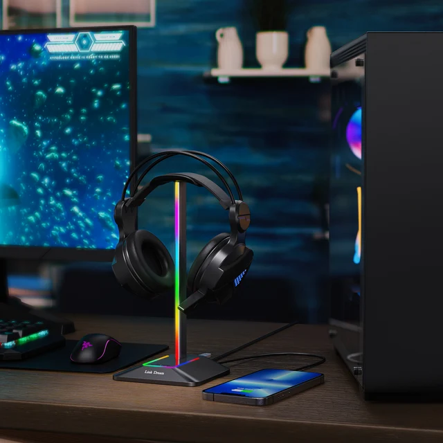 Upgrade your gaming experience with the Link Dream Z8 RGB Headphone Stand