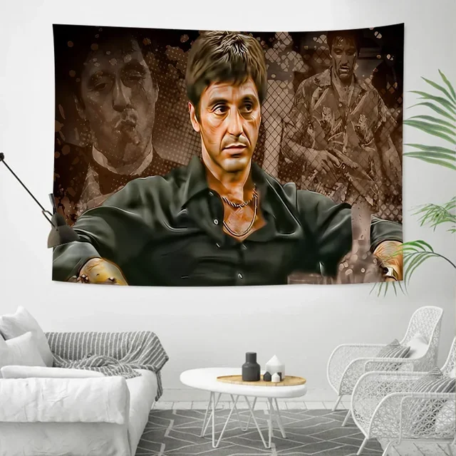 S-planchers face-Grande Tapisserie Murale Imprimée, Film Al P-Pac37, Art Science Fiction, Décoration de Chambre, Couverture pour la Maison, 1983 4