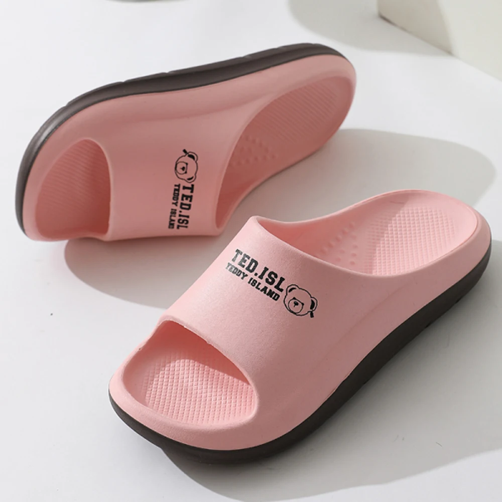 New Fashion Women Slippers Summer Flat Lightweight EVA Home Bathroom Slippers Comfort Massage Couples Indoor Slides Shower Shoes