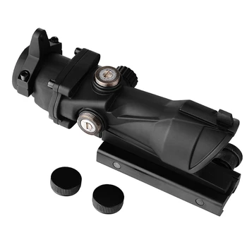 1X32 ACOG Tactical Red Dot Sight Optical Compact Riflescope Red Dot Hunting Scopes Fit 20mm Rail 3