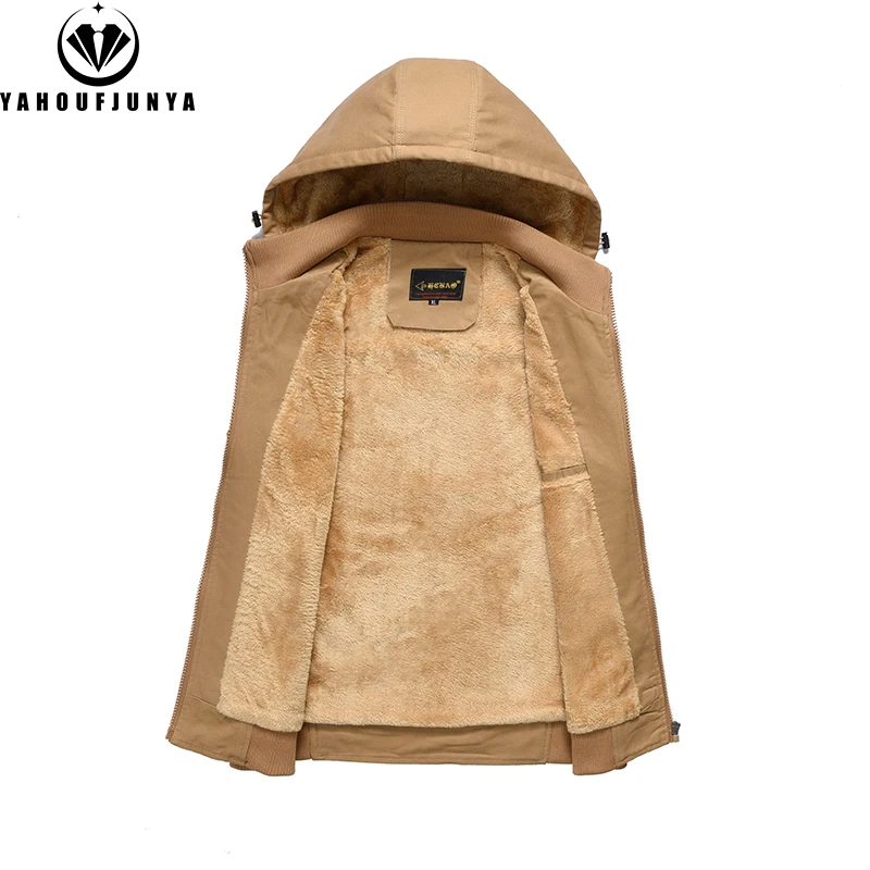 Men Winter Sleeveless Outdoors Fleece Warm Hooded Vest Men Windproof High-Quality Design Zipper Leisure Fashion Vest Male Coat 2