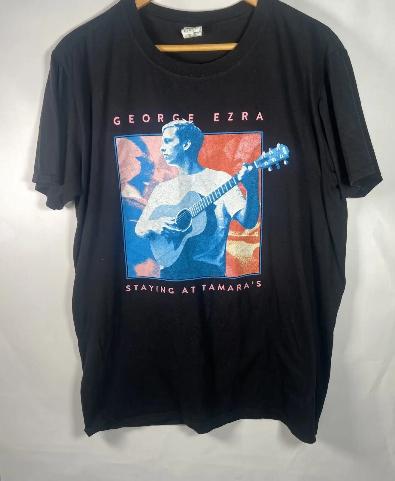 George Ez Stay At Tamara Tour T Shirt Cotton Uk Large Maniche Lunghe O Corte