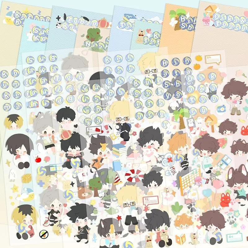 

Haikyuu Sticker Anime Tobio Kageyama Oikawa Tooru Stationery Stickers Cartoon Creative Water Proof Student School Supplies Decor
