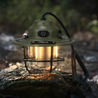 LED Camping Lantern Dimming Emergency Lamp Type C Charging Retro Camping Light 4 Light Modes Multifunction for Fishing Camping 5