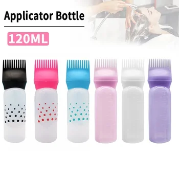Bottiglia per applicatore di tintura per capelli da salone Bottiglia per applicatore di pettine, Bottiglie di plastica riutilizzabili, Fornitori per lo styling per tintura per parrucchieri