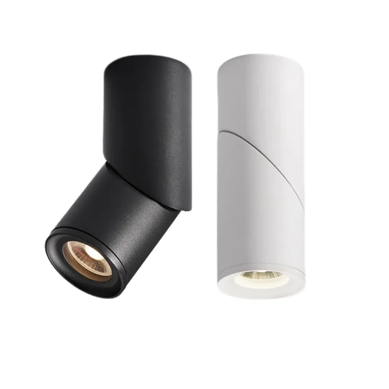 New 10W 15W 20W 24W Rotating Folding LED Downlights Surface Mounted Dimmable COB Ceiling Lamp Anti Glare Spot Light AC110V-240V