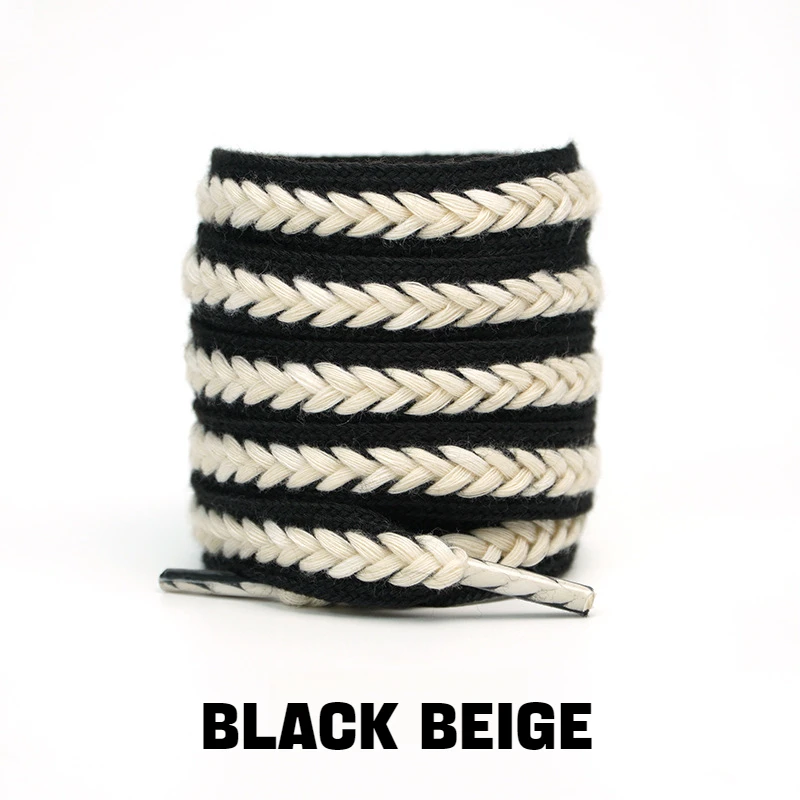 Weizen-Schnürsenkel, 1,5 cm, verbreiterte Turnschuhe, flache Schnürsenkel, Marken-Baumwollschnürsenkel für Schuhe, 100/120/140/160 cm, Seil-Schnürsenkel, 1 Paar – Detail 34