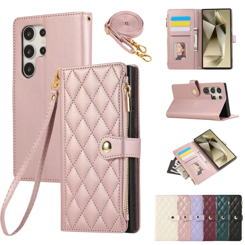 Luxurious Crossbody Leather Phone Case & Wallet Cover