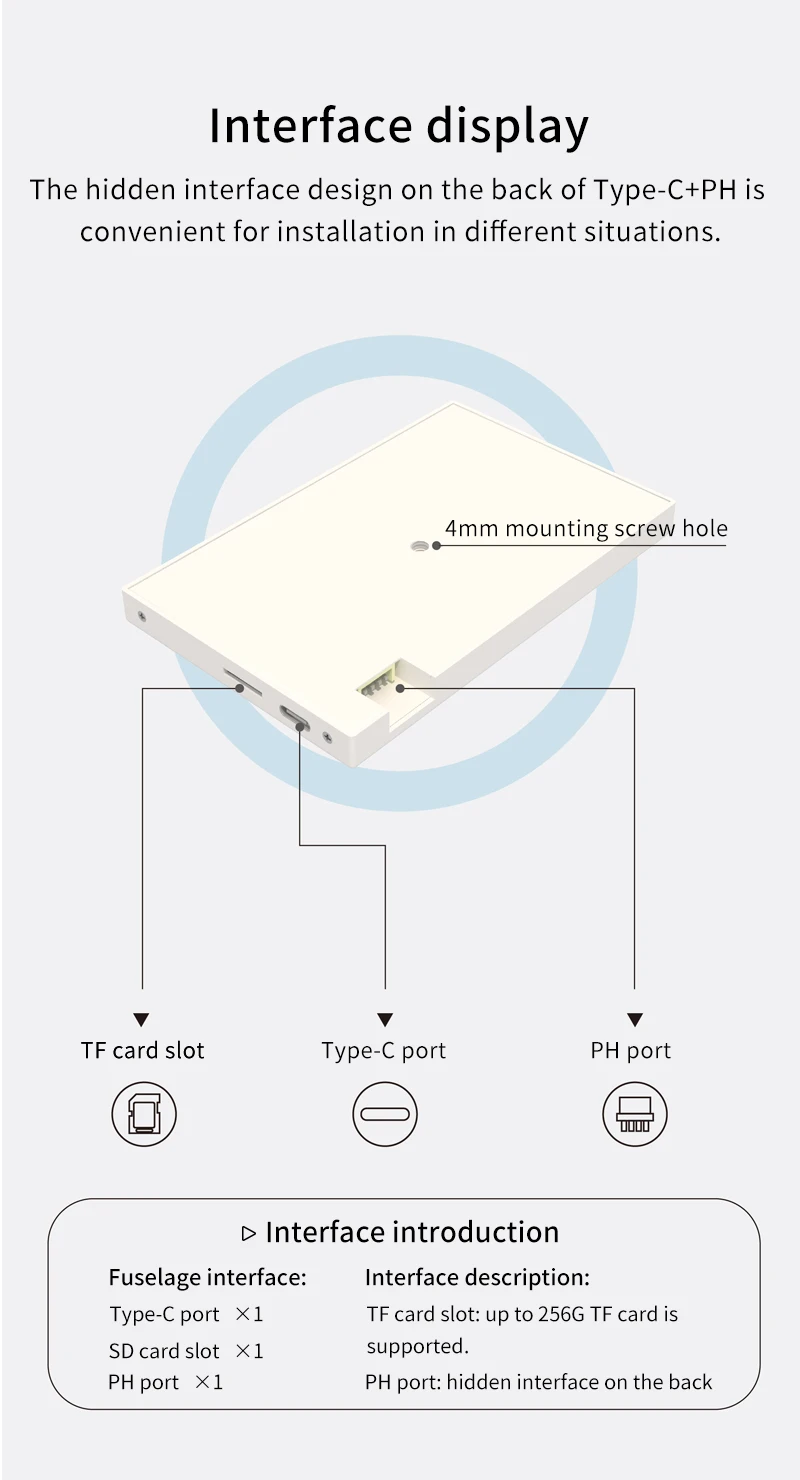 5 Inch USB-C Secondary Scree IPS 800x480 LCD Computer Hardware Monitor No Need A