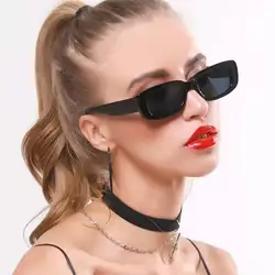 Retro Rectangle Sunglasses Women and Men Vintage Small Square Sun Glasses UV Protection Glasse