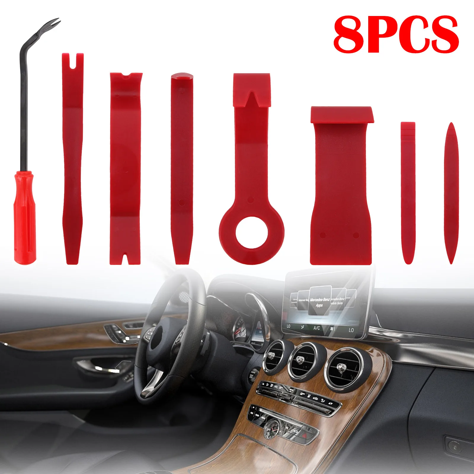 8Pack Car Disassembly Tools Set DVD Stereo Refit Kits Interior Plastic