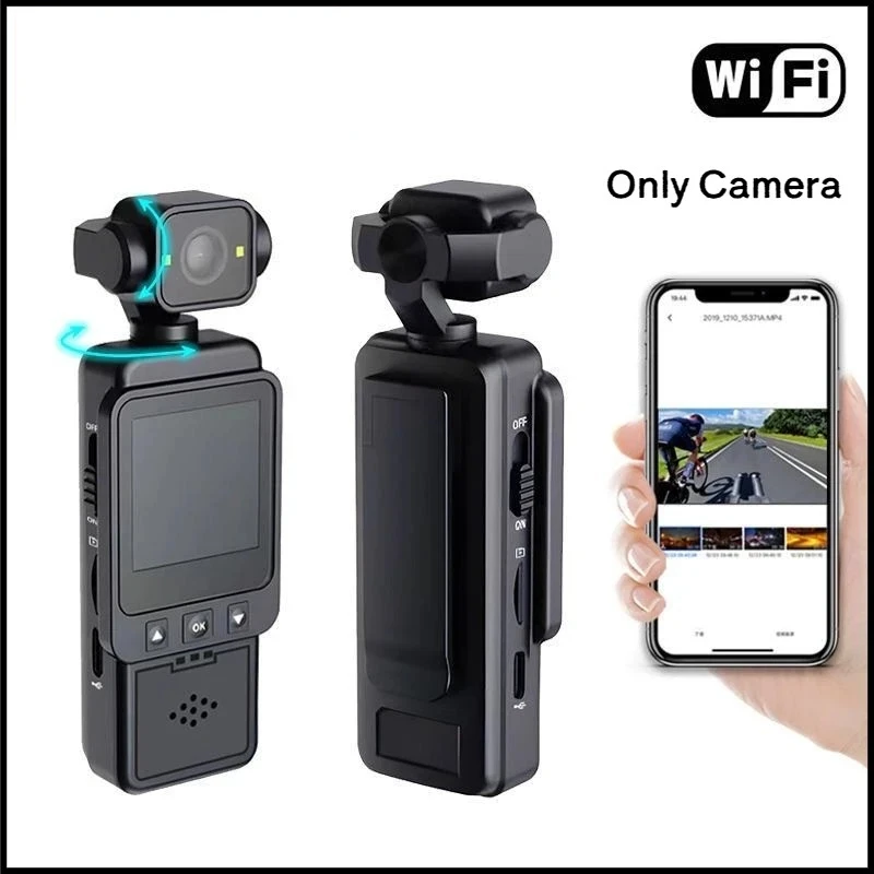 Caméra sportive 4K HD WiFi objectif rotatif 180° - Seulement caméra