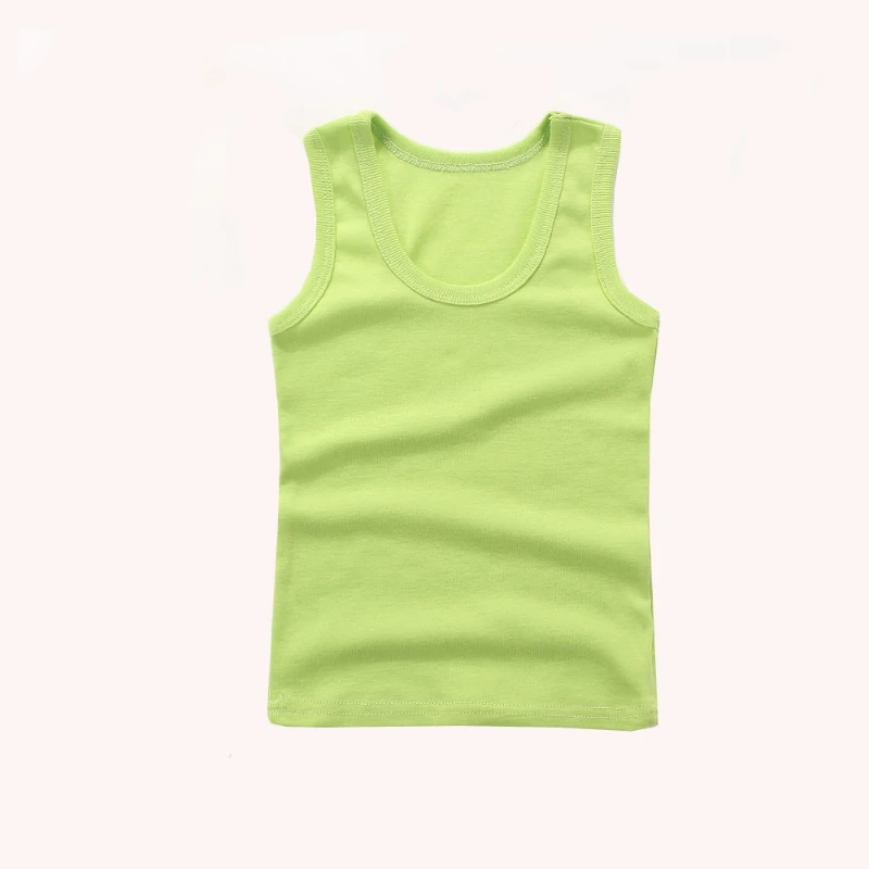 Children Tanks Summer Tops Wear Kid Boy Girl 100% Cotton Sports Vest Waistcoat Clothes Camisoles Kids Girls Casual Vests Outfits kids tops sport tank tops