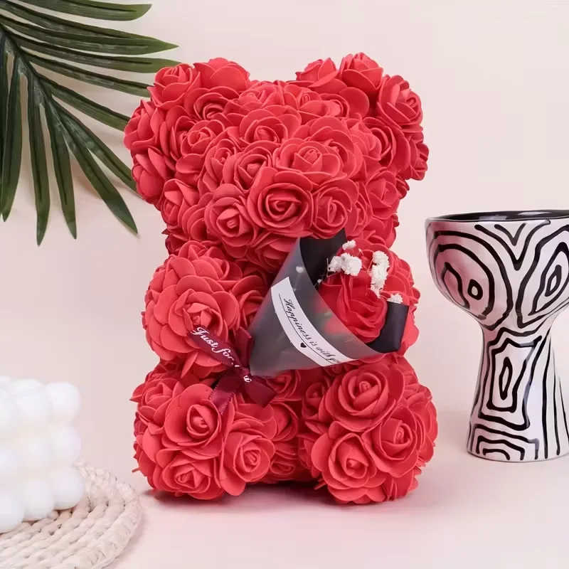 Elegant Rose Bear Hug Flower for Weddings and Valentine's Day Gift