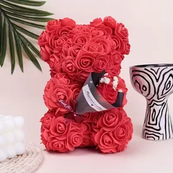 Elegant Rose Bear Hug Flower for Weddings and Valentine's Day Gift (A)