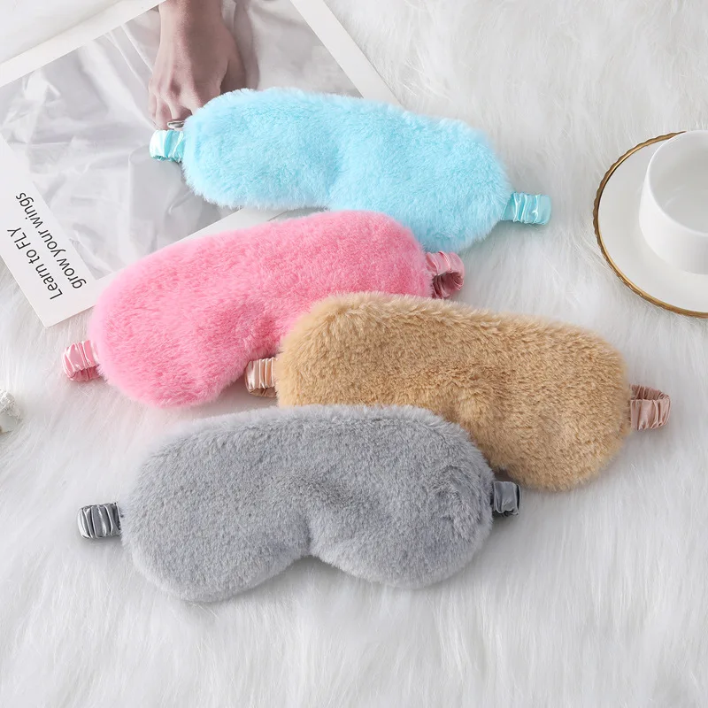 Sleeping Mask Sleeping Blindfold Soft Plush Eye Masks Cute Love Cloud Eye Cover Plush Mask Eyepatch Nap Health Eye Cover