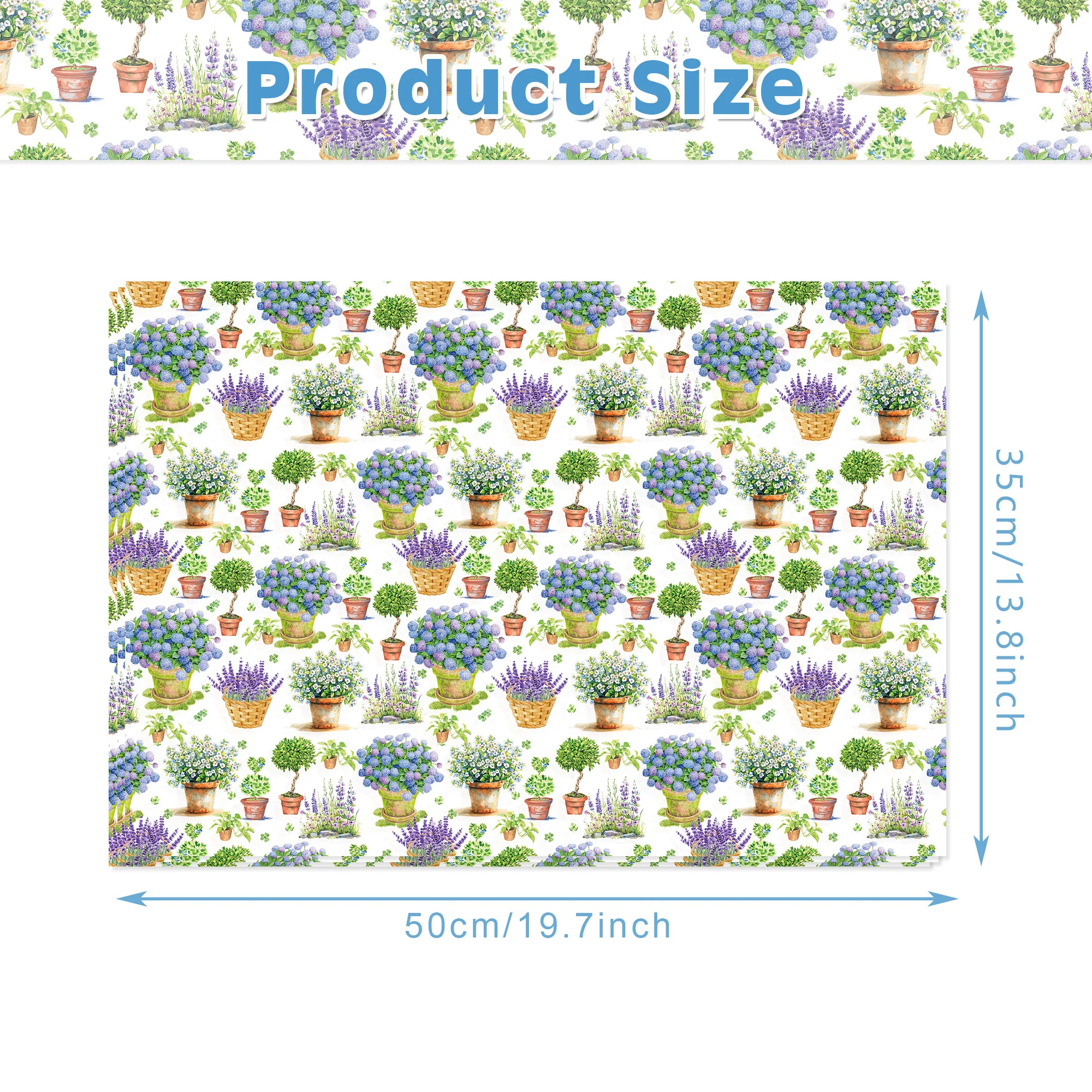 20/50 Stück Frühlings-Blumen-Seidenpapier, florales Schneebirnenpapier, Geschenkpapier, Geschenkverpackung für Geburtstagsfeiern – Detail 9