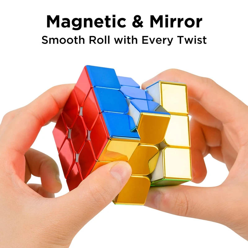 AliExpress Collection Cyclone Boys Magnetic Speed Cube 3x3x3 Plating Magic  Fidget Cube Toys Mirror Reflective Stickerless Shiny