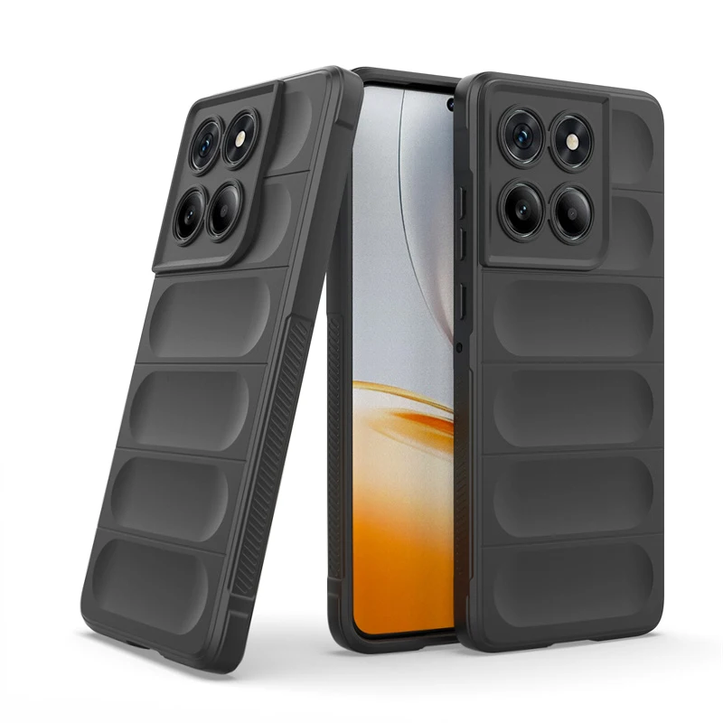 Enhanced Silicone Shockproof Soft Back Cover with Anti-Fall Protection