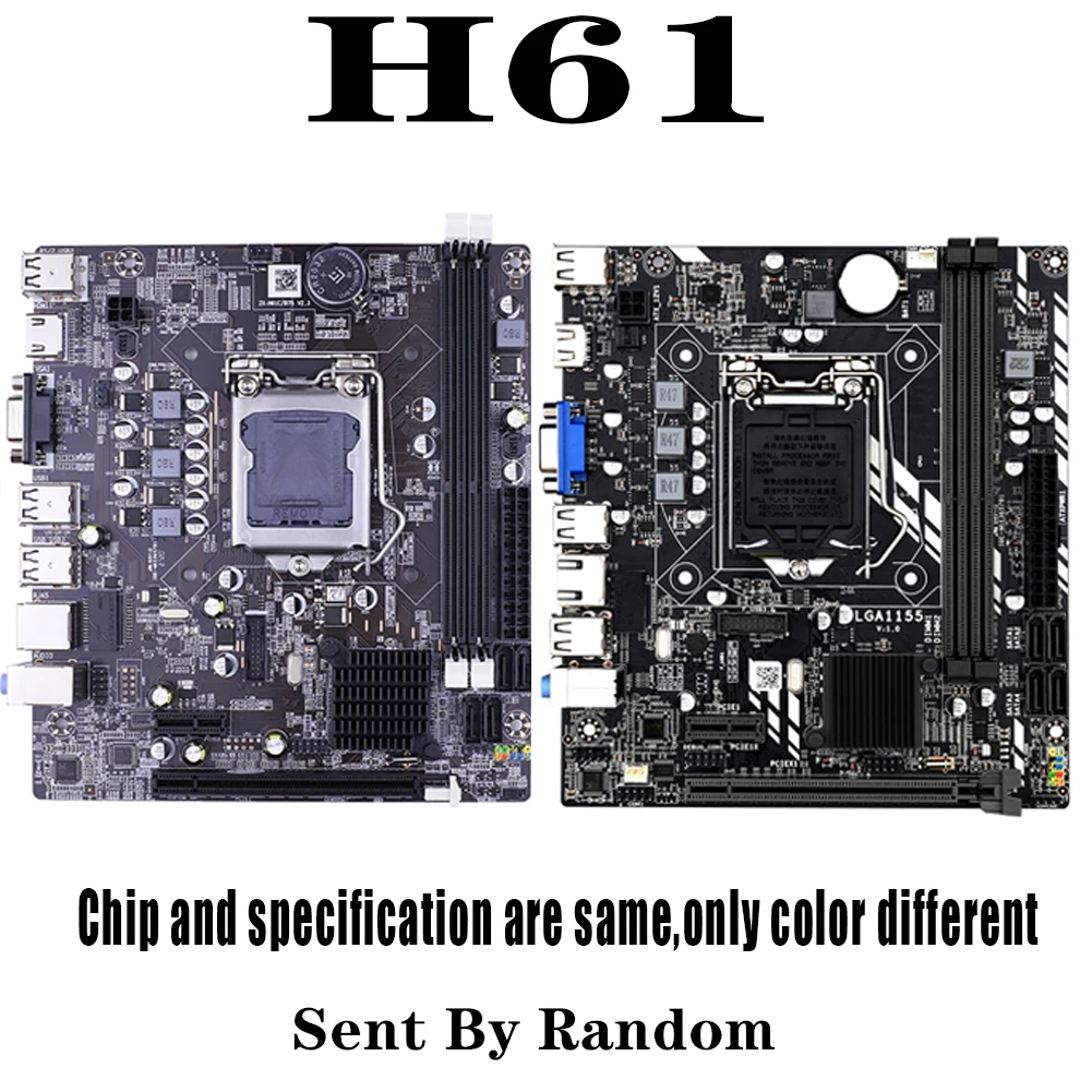 H61 Papan Utama LGA 1155 DDR3 Memori 16GB Micro-ATX Desktop Papan