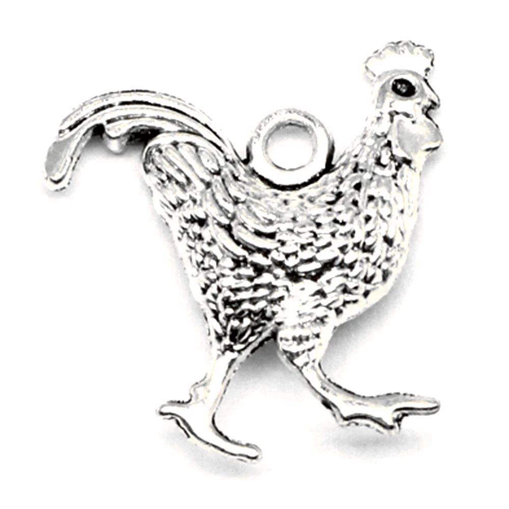 

Rooster Charm For Making Jewelry Diy Finding 30pcs 20x22mm