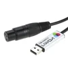 Lixada USB to DMX Interface Adapter LED DMX512 Computer PC Stage Lighting Controller Dimmer 6