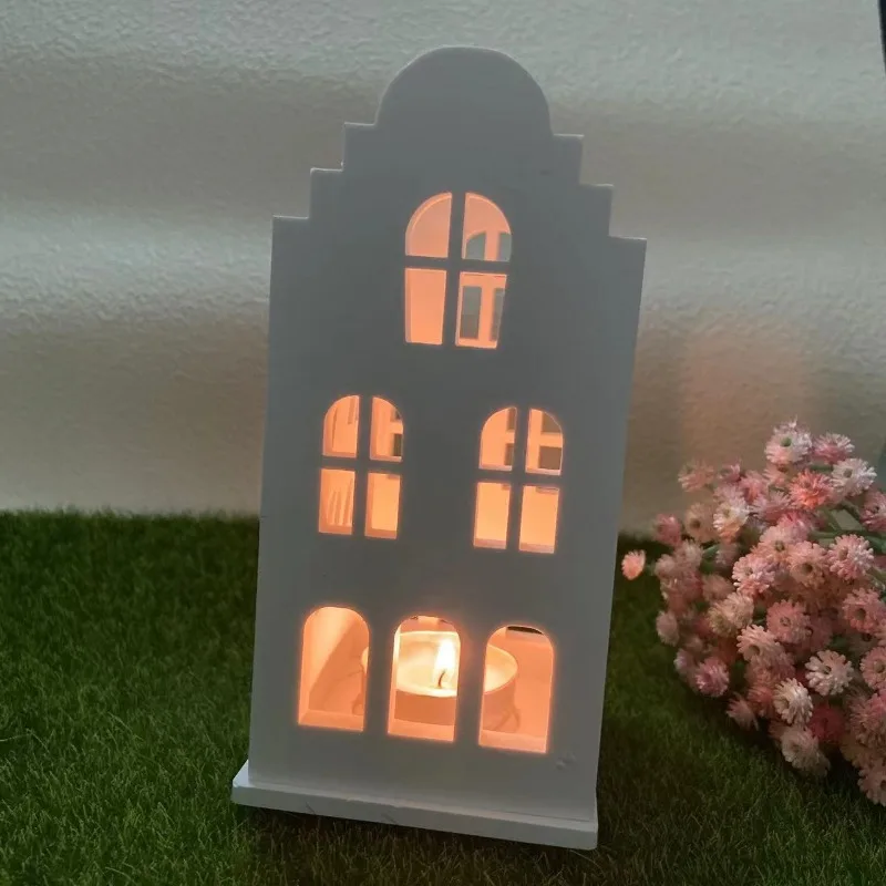 Description Picture 4 of itemEuropean House Silicone Mold Buildable Building Light House Mould DIY Cement Gypsum Clay Casting Epoxy Resin Mold Home Decor