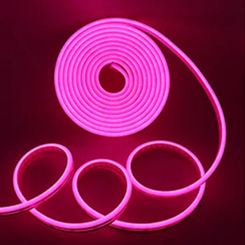 LED 네온 스트립 조명, USB 플렉스 테이프, 블루 옐로우 핑크 방수 로프, 실리콘 튜브 바, DIY 크리스마스 휴일 장식 조명, 12V