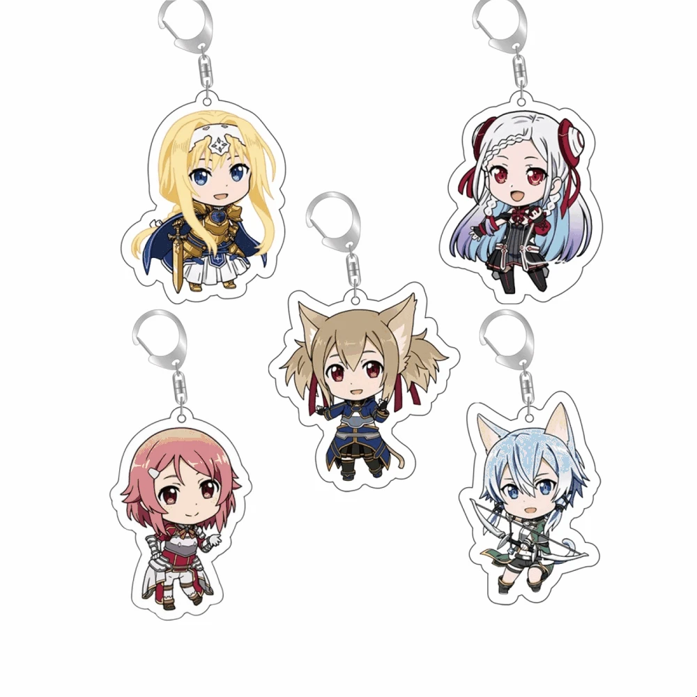Anime Fans Geschenke q Edition Schwert Kunst online kirito asuna yuuki asuna asada shino schönen Anhänger Acryl Schlüssel bund Spielzeug Schlüssel ring