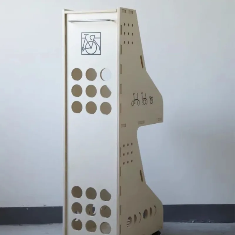 Bicycle storage cabinet, double storage box, folding car wooden box ...