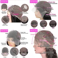 360 perruque avant en dentelle perruques de cheveux humains pour les femmes HD 360 pleine perruque de dentelle cheveux humains pré plumé 30 pouces os droite dentelle frontale perruque 6