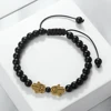 Bracelets en malachite naturelle de 6 mm pour hommes, bracelets de poignet faits à la main, réglables, mode, pour femmes, bijoux de guérison énergétique Bouddha, cadeau pour couple