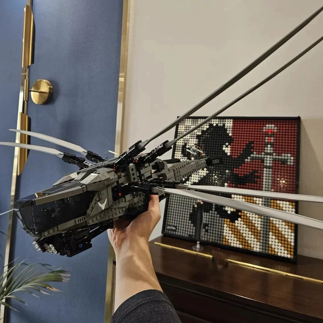 아이콘 로얄 Ornithopter 10327 전투기 빌딩 블록, 소장용 모델, 공상 과학 영화 팬을 위한 장난감 선물, Legoed와 호환 가능