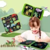 Green Dinosaur Erasable Book Doodle Set Magic Drawing Book Reusable Drawing Book 12 Watercolor Pens 14 Page Drawing for Kids 3
