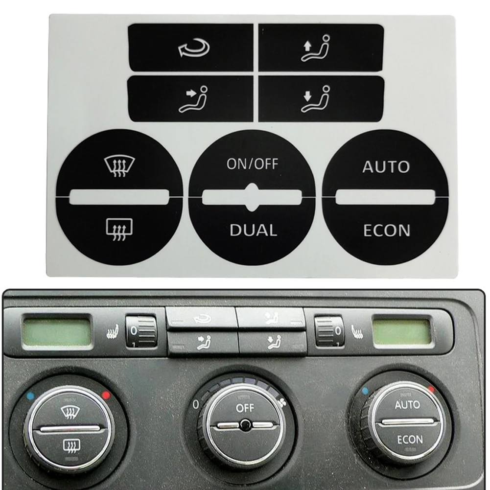 

Car Control Button Worn Repair Kit Decals Stickers For GOLF Mk5 04-08 AC A/C Control Button Worn Repair Kit Decals Stickers